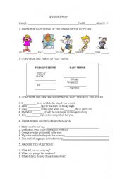 English worksheet: past simple exercices