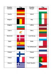 English Worksheet: flags