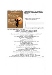 English Worksheet: Fiddler on the roof