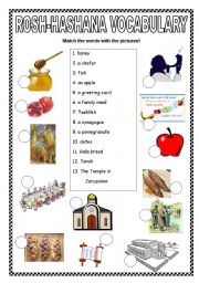 English Worksheet: Rosh Hashana vocabulary