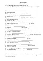 English Worksheet: Reflexive pronouns