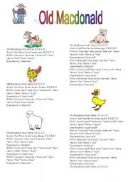 English Worksheet: Old Macdonald