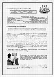 English Worksheet: Business English. (6 Pages Exercises on Vocabulary and Grammar with ANSWERS)