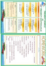 English Worksheet: Present simple vs Present Continuous