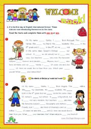 English Worksheet: Back to School  -  Grammar focus: am, is, are   (2/2)