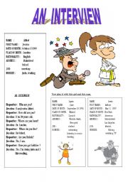 English Worksheet: Dialogue an inerview