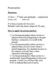 English Worksheet: present perfect