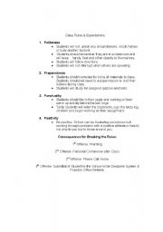 English Worksheet: Classroom Rules