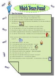 English Worksheet: An exercise on tense forms