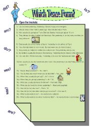 English worksheet: An exercise on tense forms