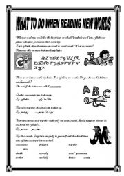 English Worksheet: SYLLABLES - teach students 