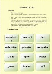 COMPOUND NOUNS GAME