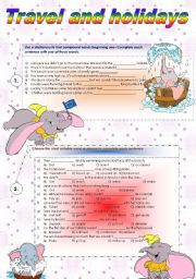 English Worksheet: Travel and holidays