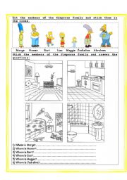 The Simpsons: Parts of the House & Prepositions of Place