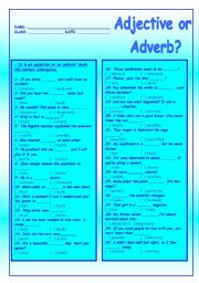 Adjective or Adverb?