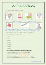 English Worksheet: At the doctors