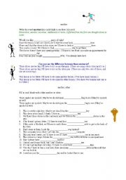 English worksheet: another, other