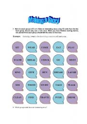 English Worksheet: making a story