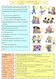 English Worksheet: THE + ADJECTIVE