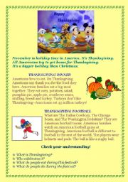 English Worksheet: Thanksgiving