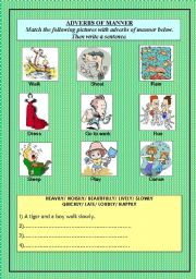 English Worksheet: Adverbs of Manner Exercise