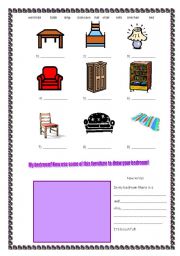 English worksheet: Furniture