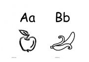 English Worksheet: Alphabet book to trace letters