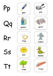 English Worksheet: Alphabet Pp - Zz