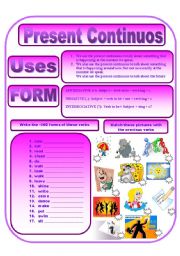 English Worksheet: Present Continuos