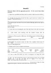 English worksheet: Proverbs 1