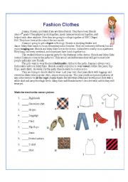 English Worksheet: Fashion Clothes