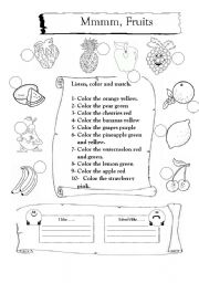 English Worksheet: MMMMM...FRUITS