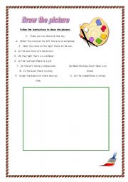 English worksheet: Draw the picture