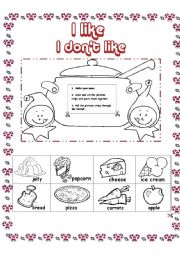 English Worksheet: Food