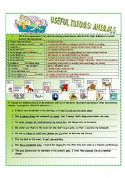 English Worksheet: Animal Idioms