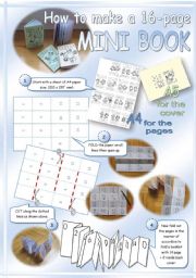 English Worksheet: How to make a 16-page Mini Book