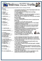 English Worksheet: Business BUZZ words