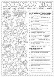 English Worksheet: Everyday Life