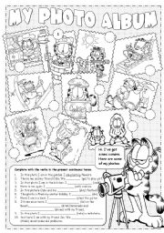 English Worksheet: Garfields Photo Album 