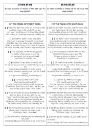 English Worksheet: Stand by me - Song Activity