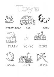 English Worksheet: Toys