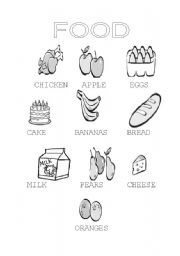 English worksheet: Food