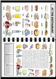 English Worksheet: At the restaurant