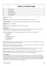 English worksheet: different occupation and their job duties