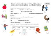 English worksheet: The Jewish new year traditions