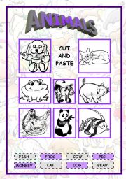 English worksheet: Animals worksheet