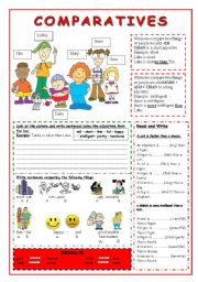 English Worksheet: comparative adjectives