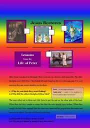 English worksheet: Lessons from the Life of Peter (4 lessons)