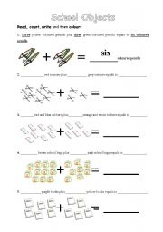 English worksheet: Classroom/school objects