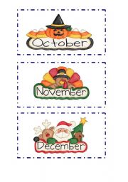 English Worksheet: months III 